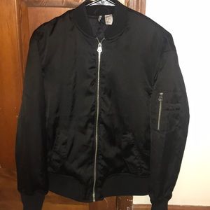 Black bomber jacket